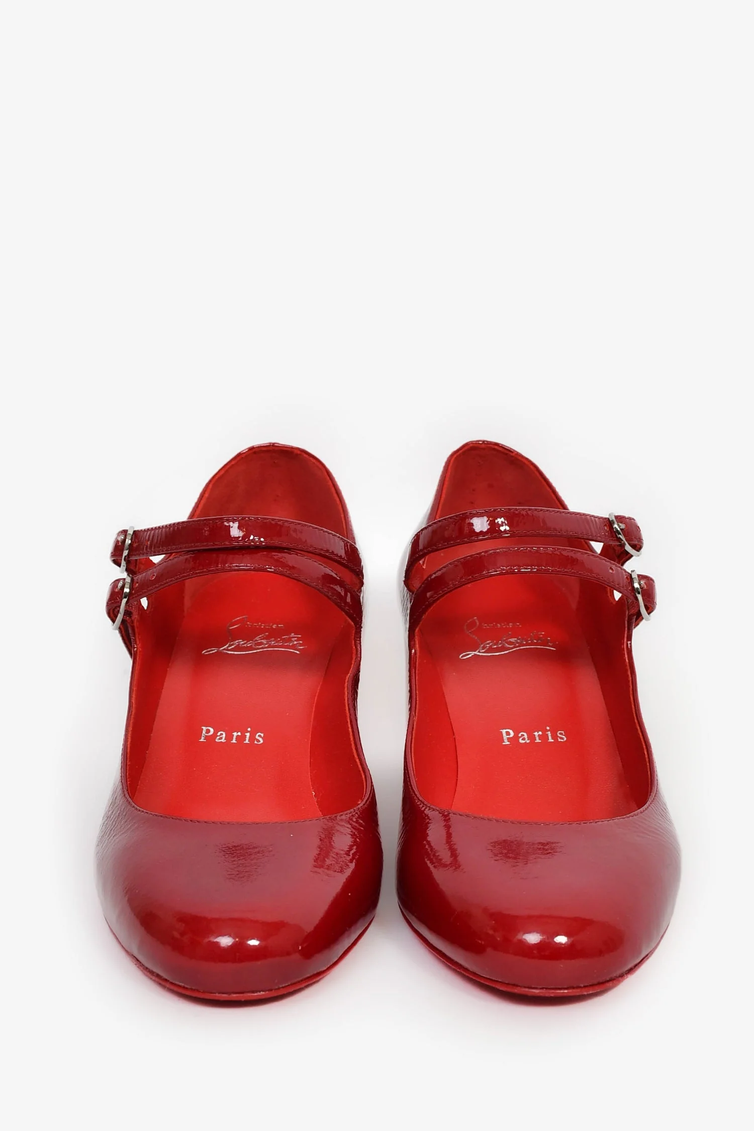 Christian Louboutin Red Patent Leather Miss Jane Pumps Size 36.5 - Image 3